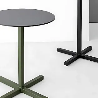 Mūsdienīgs tērauda kafijas galda kāja ar krustveida dizainu, augstums 60 cm, piemērots galda virsmām līdz 70 cm, pieejams jebkurā RAL krāsā