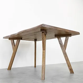 Pernas de Mesa em Carvalho em Forma de Y 72cm Madeira Envernizada Castanha, Conjunto de 4, Design de Interiores Moderno Clássico