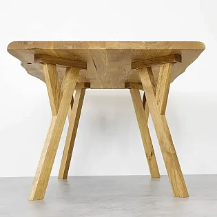 Y-vormige tafelpoten van naturel eikenhout, hoogte 72 cm natuurlijk geolied hout, set van 4, modern klassiek interieurontwerp