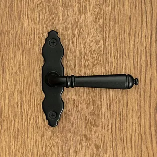 Black handle for windows, Haft - length 9 cm, set of 4 pcs