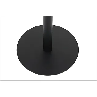 Metal central table base, height 71.5 cm, base bottom plate diameter 54.5 cm, max table top 85 cm, black color