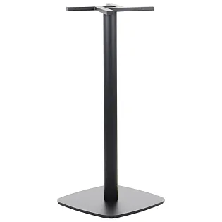 Base centrale per tavolo, altezza 109,5 cm, dimensioni della piastra inferiore 49,8 x 49,8 cm, colore nero, peso 16,5 kg
