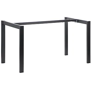 Extendable black steel table frame with square legs, 119159 cm length, 69.6 cm depth, 72.5 cm height