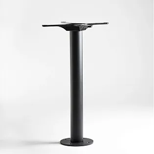 Pied de table en acier fixé au sol thermolaqué dans nimporte quelle couleur RAL, hauteur 60 cm, 72 cm ou 106 cm, convient aux plateaux jusquà 90 cm