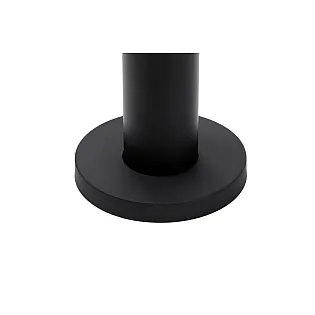 Vloergemonteerde metalen tafelpoot met centrale kolom, gemaakt van staal, matzwarte kleurafwerking, hoogte 72,5 cm