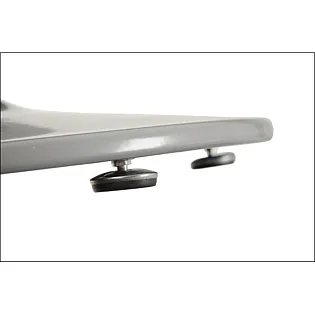 Centrale metalen tafelpoot voor bartafels, zwarte of grijze poedercoating, hoogte 110 cm