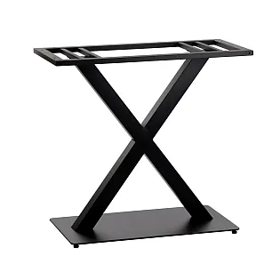 X bază metalică pentru suprafețele mari ale mesei, din oțel, înălțime 73 cm, dimensiunea plăcii inferioare 69,5x39,5 cm