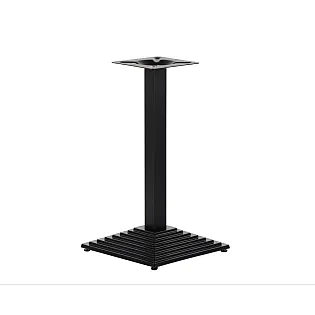 Base de mesa de hierro fundido con recubrimiento en polvo, base inferior en estilo pirámide inca, altura 72,5 cm, tamaño de la placa inferior 41x41 cm