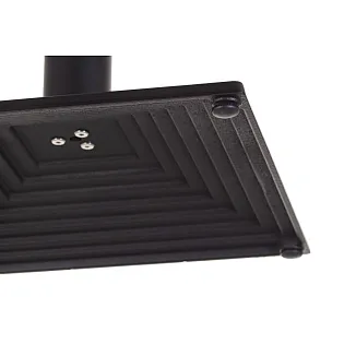 Base de mesa de ferro fundido com revestimento em pó, base inferior em estilo pirâmide inca, altura 72,5 cm, tamanho da placa inferior 41x41 cm
