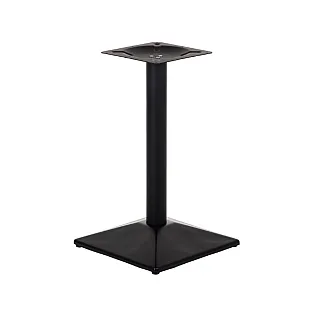 Base de mesa metálica fabricada en acero, base inferior estilo pirámide 44,5 cm, altura 73 cm, color negro