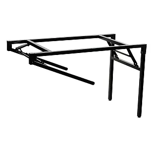 Sulankstomas metalinis rėmas stalams, juodos arba pilkos spalvos, 72,5 cm aukščio, stačiakampio formos, 116 cm ilgio ir 56 cm pločio