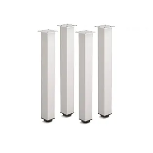 Premium geanodiseerde aluminium tafelpoot verstelbare hoogtes 7182110 cm, doorsnede 6x6 cm, robuuste stabiliteit, set van 4 stuks slank modern ontwerp