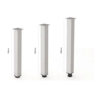 Premium anodeeritud alumiiniumist laual jalad reguleeritavad kõrgused 7182110 cm, ristlõige 6x6 cm, raskeveokite stabiilsus, komplektis 4 tk. stiilne modernne disain