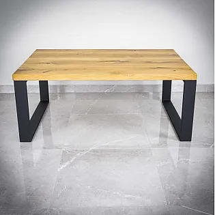 Pota de taula rectangular dacer de baixa alçada i alta càrrega, alçada 45 cm, amplada 80 cm, conjunt de 2 peces.