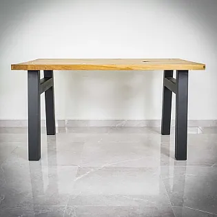 H alakú fém asztallábak étkezőasztalhoz vagy irodai asztalhoz, magasság 71 cm, teljes szélesség 79 cm, 2 darabos lábszett