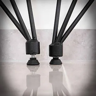 Elegant steel legs for coffee-table, width 40 cm, low height 45 cm, set of 2 pcs.
