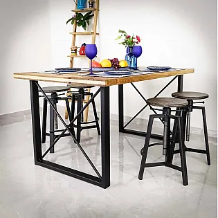 Picioare de masă dreptunghiulare tip X, set de 2, înălțime 72 cm, lățime 75 cm, set de 2 bucăți, culoare neagră