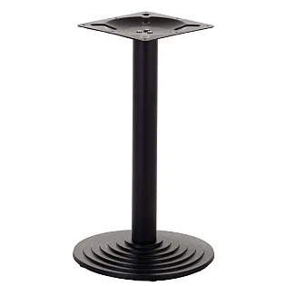 Bază de masă din fontă cu coloană centrală, diametru placă inferioară 43 cm, înălțime 72 cm