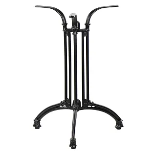Base de table en fonte, 3 pieds, 54x54 cm, hauteur 72,5 cm, convient pour plateaux de table jusquà D90 cm, poids 12,8 kg
