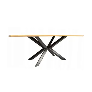 Çelikten yapılmış, alçak X şeklinde masa ayağı, modern ve endüstriyel stil, yükseklik 42 cm, boyutlar 38x58 cm, siyah veya beyaz renkler