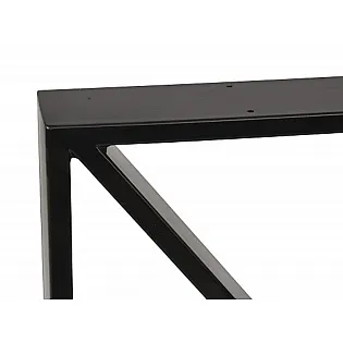 Sturdy metal X-shaped table leg with frame around, made of steel, height 72 cm, width 60 cm, colors black or white, set of 2 pcs.