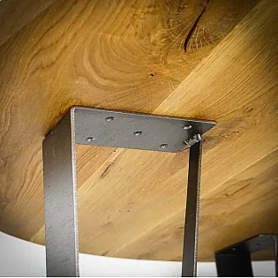 Pied de table en métal élégant Arrow en acier, hauteur 71 cm, jeu de 4 pieds