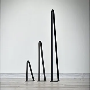 Haarspeld metalen tafelpoten van stalen platstaaf, hoogte 734020 cm, staafdoorsnede 0,4x2 cm, set van 4 stuks