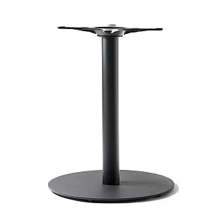 Centrale tafelpoot van staal, voor grote tafelbladen tot 110 cm, verkrijgbaar in hoogtes 60, 72 of 106 cm, leverbaar in elke RAL-kleur