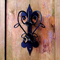 Decorative metal holder for 3 flags, 35 cm