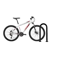 Udendørs cykelparkeringsstativ i stål, sort farve, mål 80x36 cm