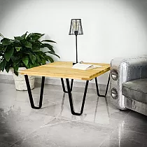 Gambe per tavolo basse e resistenti in ferro piatto, altezza 38 cm, larghezza 80 cm, 2 pezzi.