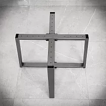 Kruvitav metallist lauaalus Cross-Frame valmistatud terasest, mõõt 60x40cm, must värv