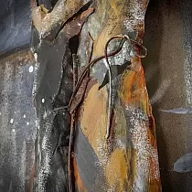 Arte en metal 3D Resonancia del día lluvioso, dimensiones 70x120cm