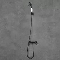 Modern style shower system, brass, black and white