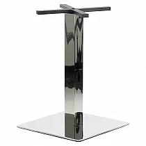 Poleeritud roostevabast terasest lauaalus, kõrgus 72,5 cm, alumine alus 50x50 cm