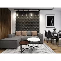 Paneles decorativos de pared de poliestireno Light, 60x60cm, color blanco, juego de 12 uds.