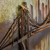 3D metaal schilderij Manhattan Bridge 80x120cm