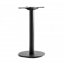 Base de mesa de aço, altura 72 cm, diâmetro da placa inferior 40,5 cm, peso 15 kg, para tampos de mesa até D 80 cm