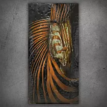 Cuadro metalico 3D Cebra 65x130cm
