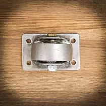 Decoratieve meubelwielen van staal, grijze kleur, hoogte 65 mm 4 st.