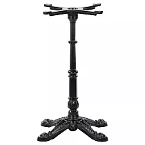 Kovová noha stolu z litiny, černá barva, výška 71,5 cm, spodní základna 52 cm, váha 14,6 kg