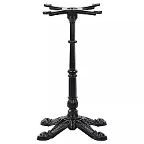 Металлическая ножка стола из чугуна, цвет черный, высота 71,5 см, основание 52 см, вес 14,6 кг.