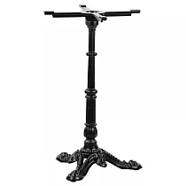 Cast iron central table leg, black color, height 72.5 cm, base 42 cm, weight 13.5 kg