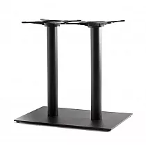 Hochwertiges Tischuntergestell aus Stahl für große Flächen bis 140x80 cm, mit zwei Rundbeinen, verfügbare Höhe 60 cm, 72 cm, 106 cm