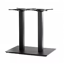 Base de table double en métal pour grandes surfaces jusquà 140x80 cm, avec colonnes de type rectangulaire, hauteurs disponibles 60 cm, 72 cm, 106 cm