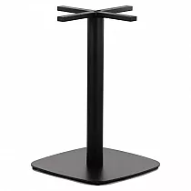 Centrální stolová podnož z oceli, černá barva, rozměr nohou 50x50 cm, V 73 cm, 16,5 kg