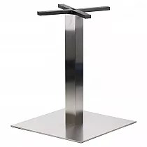 Gamba da tavolo in acciaio inox, dimensioni 55x55 cm, altezza 72,5 cm, per superfici fino a 90x90 cm