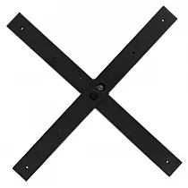 Base de table centrale en acier inoxydable brossé, hauteur 72,5 cm, dimensions de la plaque inférieure 50x50 cm, pour surfaces jusquà 80x80 cm