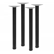 Set of four table legs, graphite, black or aluminum color, H = 72.5cm