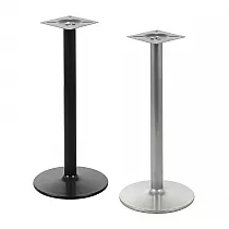 Pied de table en métal pour tables de café, peinture poudre noire ou aluminium, 110 cm